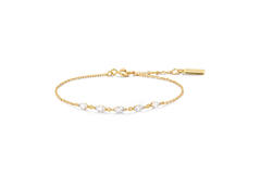  Luna Gaze - Link bracelets - Silver / 14kt GP - Zirconia - 18,5cm